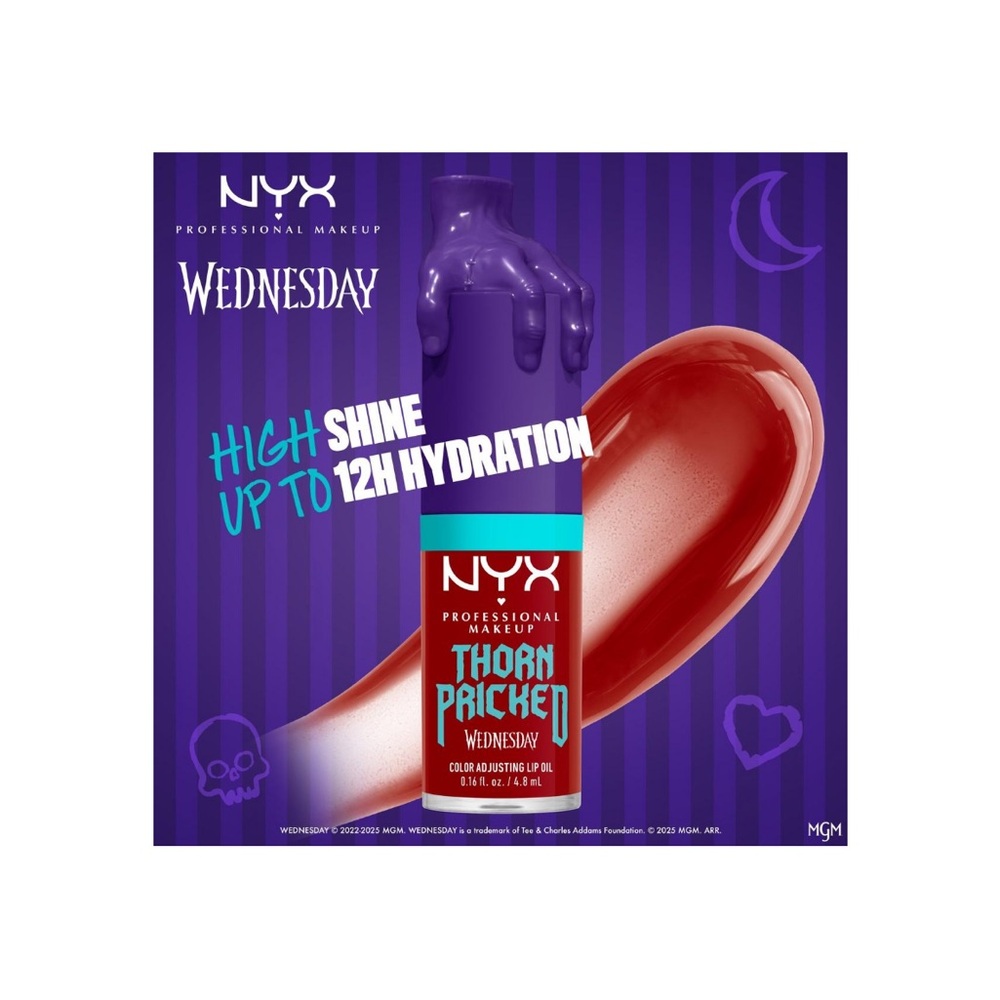 NEW NYX X Wednesday Limited Edition Mystery PH Lip Oil in Thorn Pricked